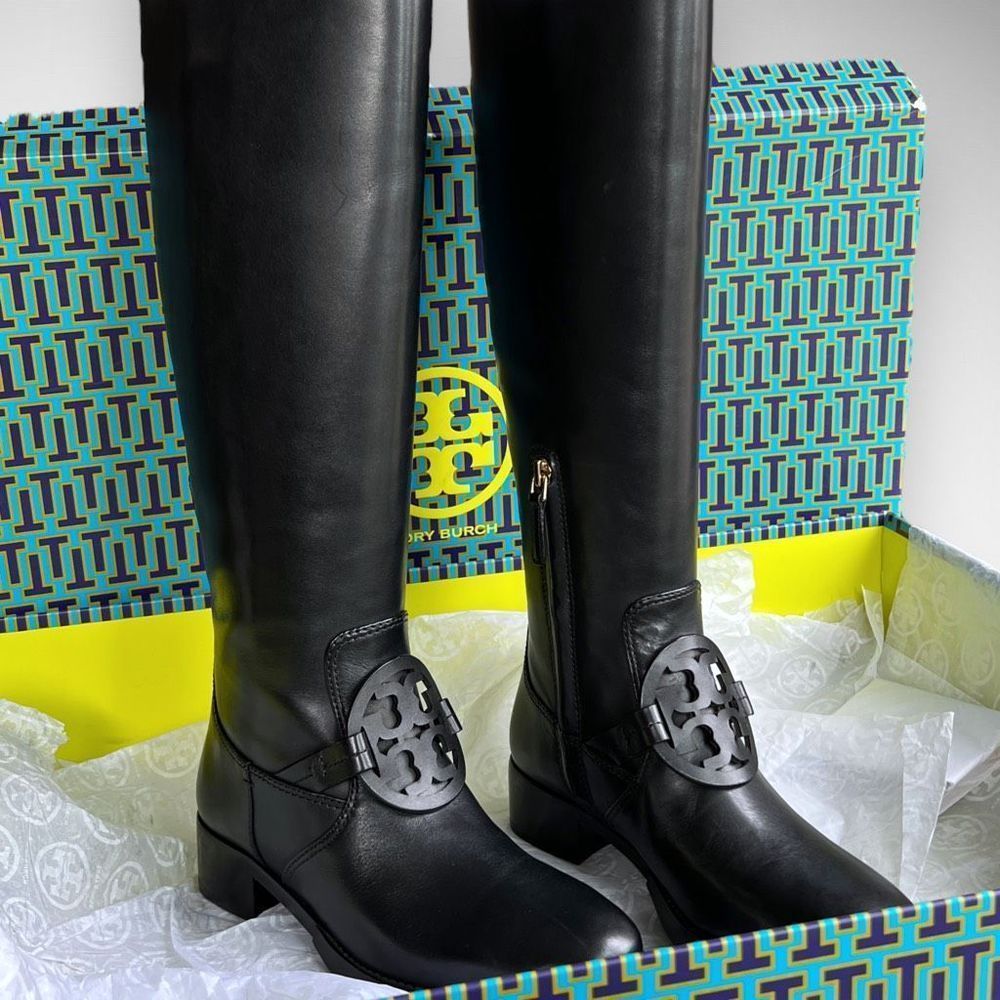NEW Tory Burch Miller Pull-On Black Boots $498 New in Box! Sz 5.5(M)